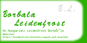 borbala leidenfrost business card